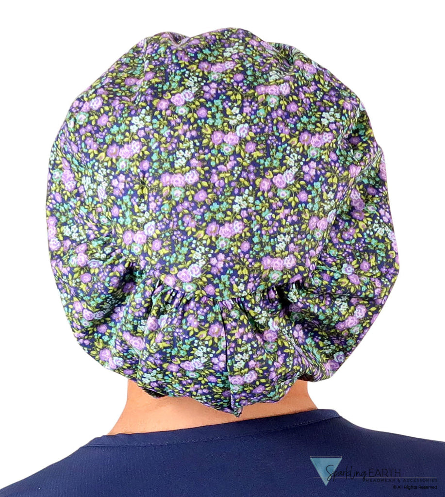 Euro Style Riley Comfort Scrub Cap - American Made - Lovely Lavender Flowers Riley Comfort Scrub Caps