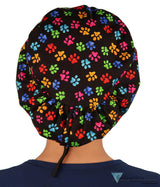 Euro Style Riley Comfort Scrub Cap - American Made - Multi Color Paws Riley Comfort Scrub Caps