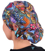 Riley Comfort Surgical Scrub Cap - Nighttime In The Garden - Riley Comfort Scrub Caps - Sparkling EARTH