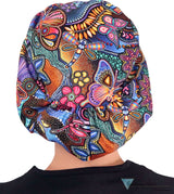 Riley Comfort Surgical Scrub Cap - Nighttime In The Garden - Riley Comfort Scrub Caps - Sparkling EARTH