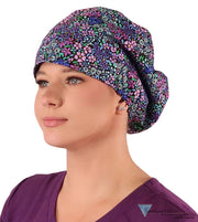 Euro Style Riley Comfort Cap - Petals In Bloom Riley Comfort Scrub Caps