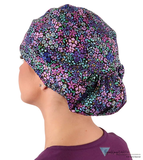 Euro Style Riley Comfort Cap - Petals In Bloom Riley Comfort Scrub Caps
