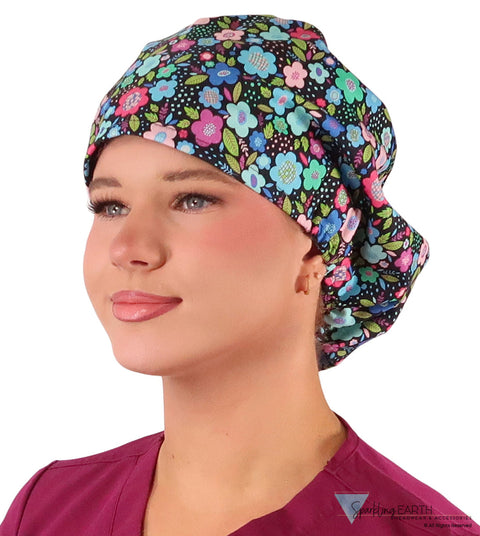 Euro Style Riley Comfort Scrub Cap - American Made - Precious Posies Riley Comfort Scrub Caps