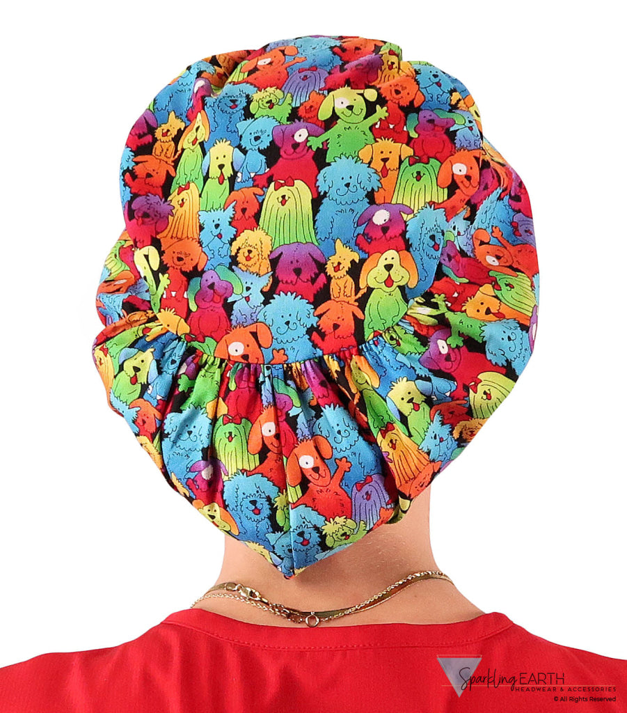 Euro Style Riley Comfort Scrub Cap - American Made - Prismatic Pooch Party Riley Comfort Scrub Caps