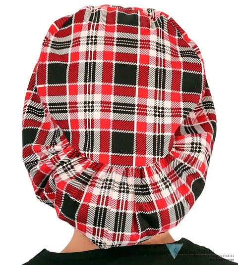 Riley Comfort Surgical Scrub Cap - Sassy Classy Plaid - Riley Comfort Scrub Caps - Sparkling EARTH