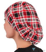 Riley Comfort Surgical Scrub Cap - Sassy Classy Plaid - Riley Comfort Scrub Caps - Sparkling EARTH