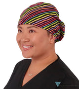Riley Comfort Scrub Cap - Styl'n Stripes - Riley Comfort Scrub Caps - Sparkling EARTH