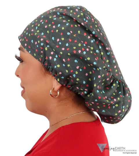 Riley Comfort Surgical Scrub Cap - Tangled Lights - Riley Comfort Scrub Caps - Sparkling EARTH