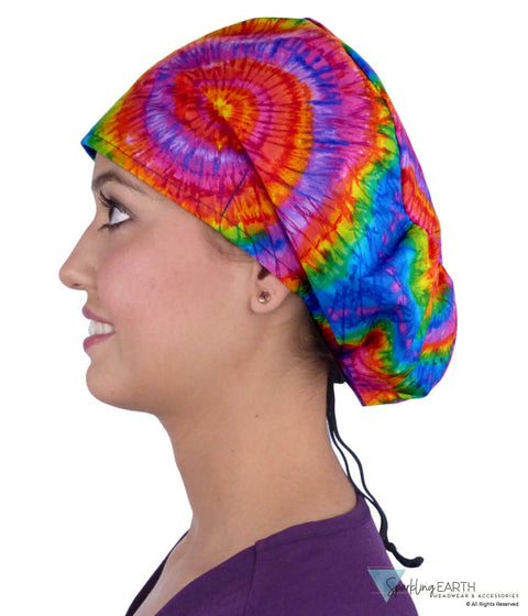 Riley Comfort Cap - Tie Dye - Riley Comfort Scrub Caps - Sparkling EARTH