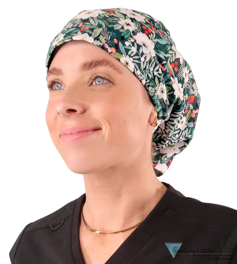 Euro Style Riley Comfort Scrub Cap - American Made - Winter Wonderland Riley Comfort Scrub Caps