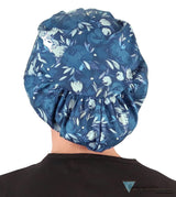 Euro Style Riley Comfort Scrub Cap - Bountiful Blue Blooms Caps