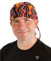 Extra Deep Deluxe Skull Cap - Hot Rod Flames - Extra Deep Deluxe Skull Caps - Sparkling EARTH