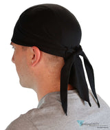 Extra Deep Deluxe Stretch Skull Cap - Solid Black - Extra Deep Deluxe Skull Caps - Sparkling EARTH