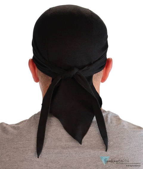 Extra Deep Deluxe Stretch Skull Cap - Solid Black - Extra Deep Deluxe Skull Caps - Sparkling EARTH