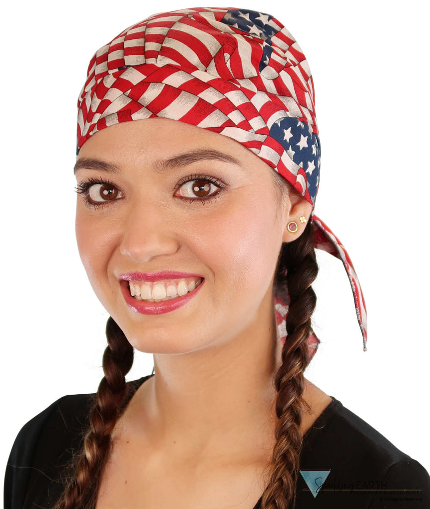 Extra Deep Grand Skull Cap – Sweatband-Free Made in USA - Stars & Stripes Grand Skull Caps