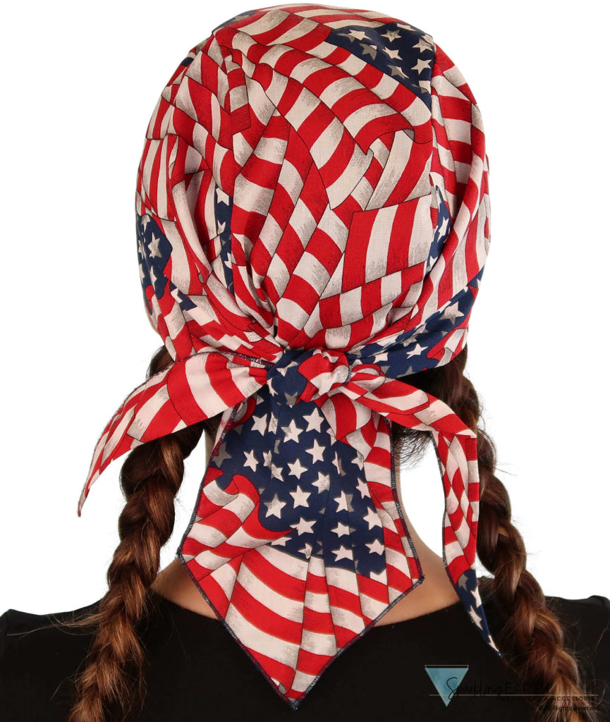 Extra Deep Grand Skull Cap – Sweatband-Free Made in USA - Stars & Stripes Grand Skull Caps