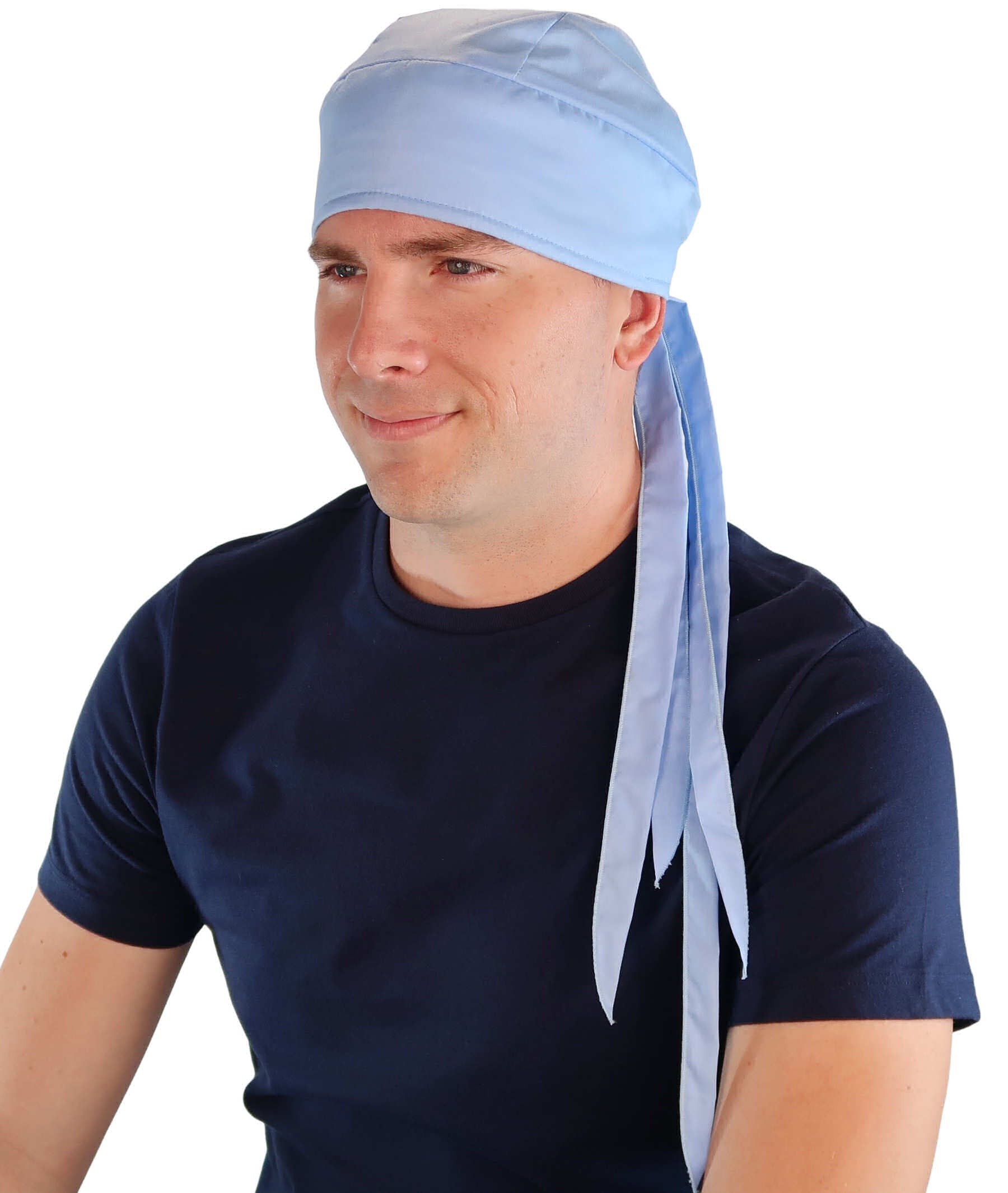 Bold Nicole Nomad 10 Skull Cap - Stylish for Bikers and Hair Loss - USA Made - Solid Sky Blue Nicole Nomad 10 Skull Caps