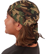 Breathable Cotton Skull Caps - Woodland Camo - Classic Skull Caps - Sparkling EARTH