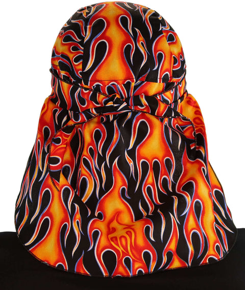 Desert Skull Cap: The Perfect Sun Protection for Outdoor Activities - Hot Rod Flames - Desert Skull Caps - Sparkling EARTH