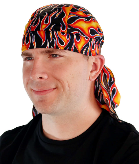 Desert Skull Cap: The Perfect Sun Protection for Outdoor Activities - Hot Rod Flames - Desert Skull Caps - Sparkling EARTH