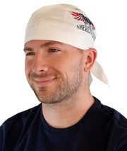 Skull Cap-Proud American Biker on White