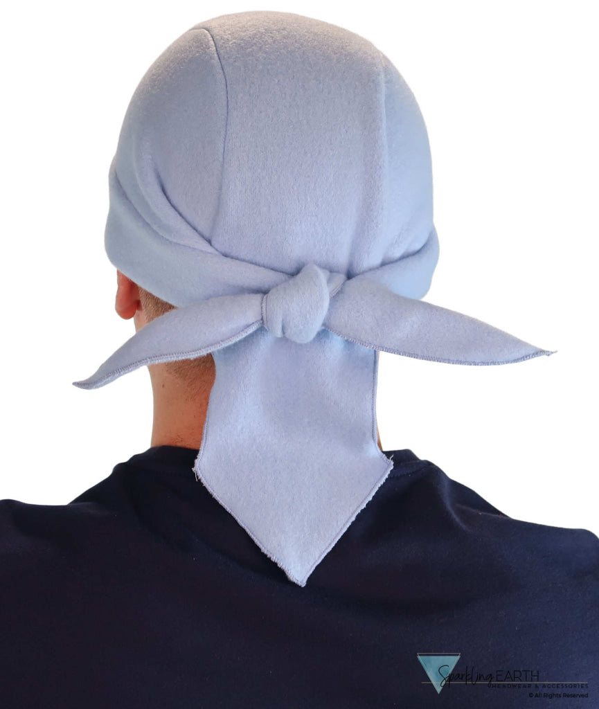 Grand Extra Deep Fleece Skull Cap - American Made - Soft Stylish Baby Blue - Fleece Sky Blue Grand Skull Caps
