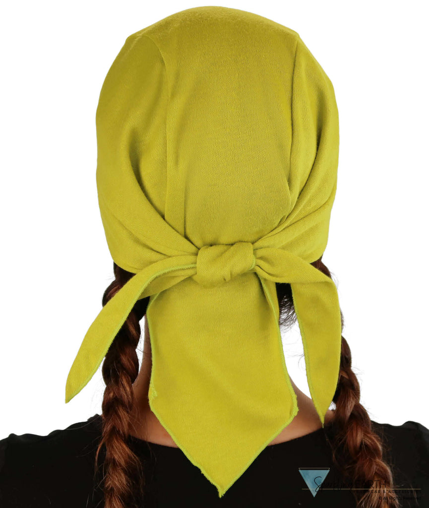 Grand Extra Deep Stretch Skull Cap - Stretchy Sweatband-Free Made in USA - Solid Lime Green Grand Stretch Skull Caps