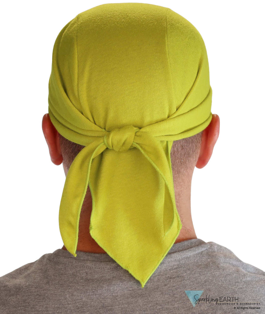 Grand Extra Deep Stretch Skull Cap - Stretchy Sweatband-Free Made in USA - Solid Lime Green Grand Stretch Skull Caps