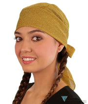 High Fashion Stretch Skull Cap - Gold Thread On Caps