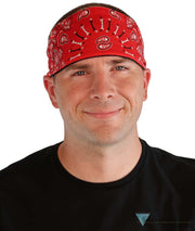 Imported Chop Top Doo Wrap – Bold Biker Fashion Bandana with Lightweight Fit - Red Skullies Imported Chop Tops