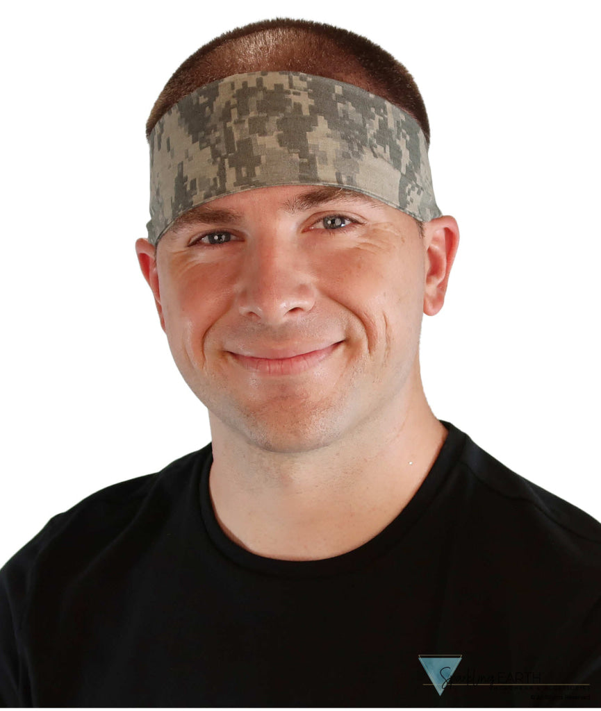 Martial Arts Headband – Adjustable Tapered Ends & Bead - Army ACU Digital Camouflage Martial Arts Headbands