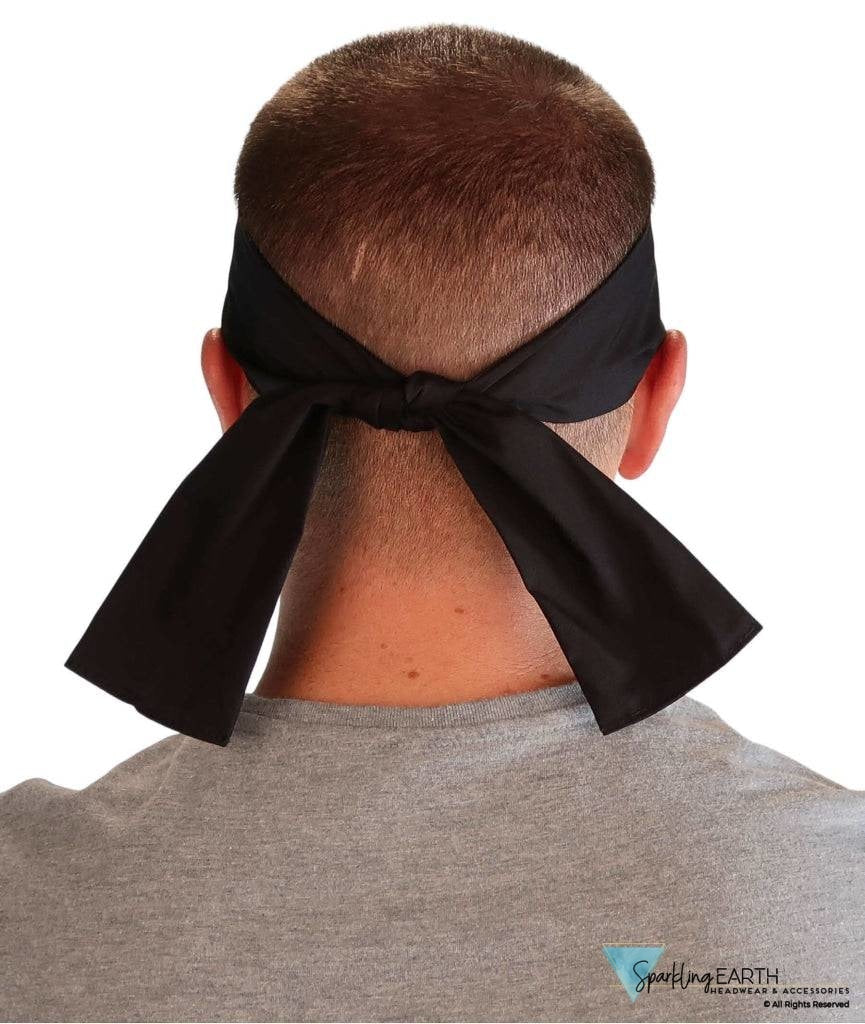 Martial Arts Style Jumbo Headband - Black Headbands