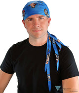 Nomad 10 Skull Cap - Hogs on Cycles - Blue - Sparkling EARTH