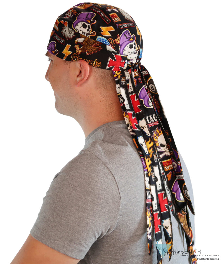 Nomad 10 Skull Cap - Rockstar Style for the Open Road - American Made - Easy Rider American - Nomad 10 Skull Caps - Sparkling EARTH