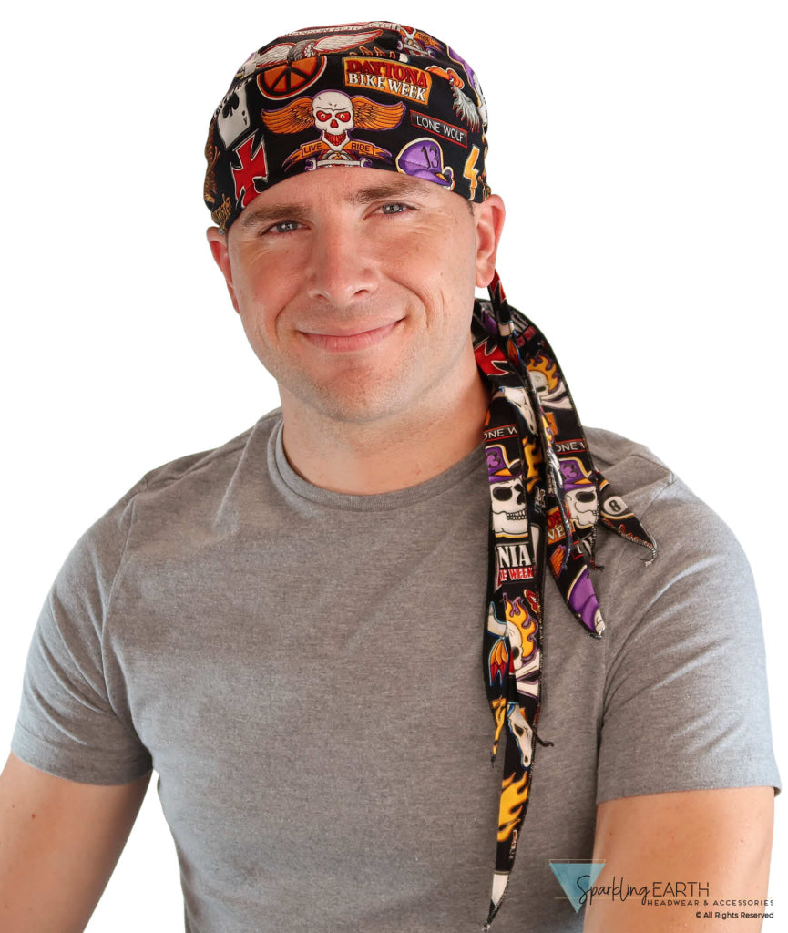 Nomad 10 Skull Cap - Rockstar Style for the Open Road - American Made - Easy Rider American - Nomad 10 Skull Caps - Sparkling EARTH