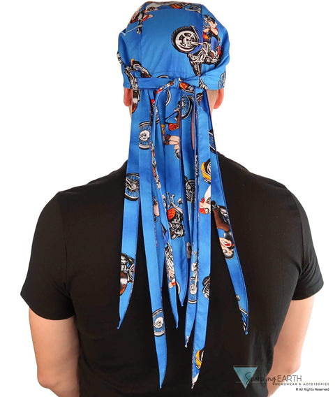 Nomad 10 Skull Cap - Hogs on Cycles - Blue - Nomad 10 Skull Caps - Sparkling EARTH