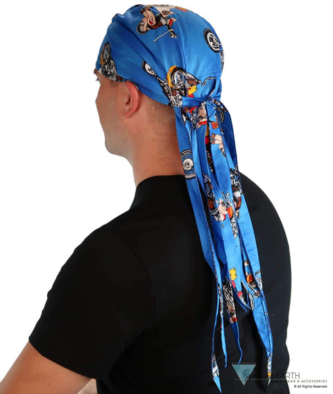 Nomad 10 Skull Cap - Hogs on Cycles - Blue - Nomad 10 Skull Caps - Sparkling EARTH