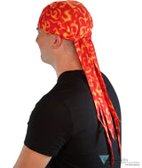 Nomad 10 Skull Cap - Liquid Orange Flames on Red - Nomad 10 Skull Caps - Sparkling EARTH