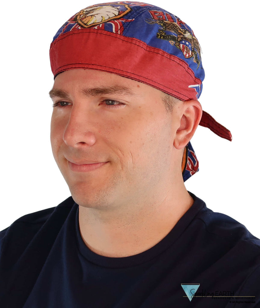 Patriotic Danbanna Skull Cap – Americana Biker Style for Freedom & Liberty - Biker Freedom & Liberty Imported Danbannas