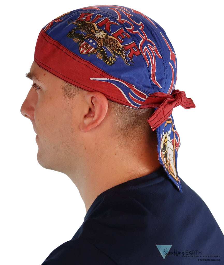 Patriotic Danbanna Skull Cap – Americana Biker Style for Freedom & Liberty - Biker Freedom & Liberty - Imported Danbannas - Sparkling EARTH