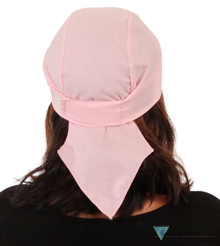Premium Extra Deep Stretch Skull Cap – No Tie, Adjustable Fit - Made in USA - Solid Light Pink - No Tie Skull Caps - Sparkling EARTH