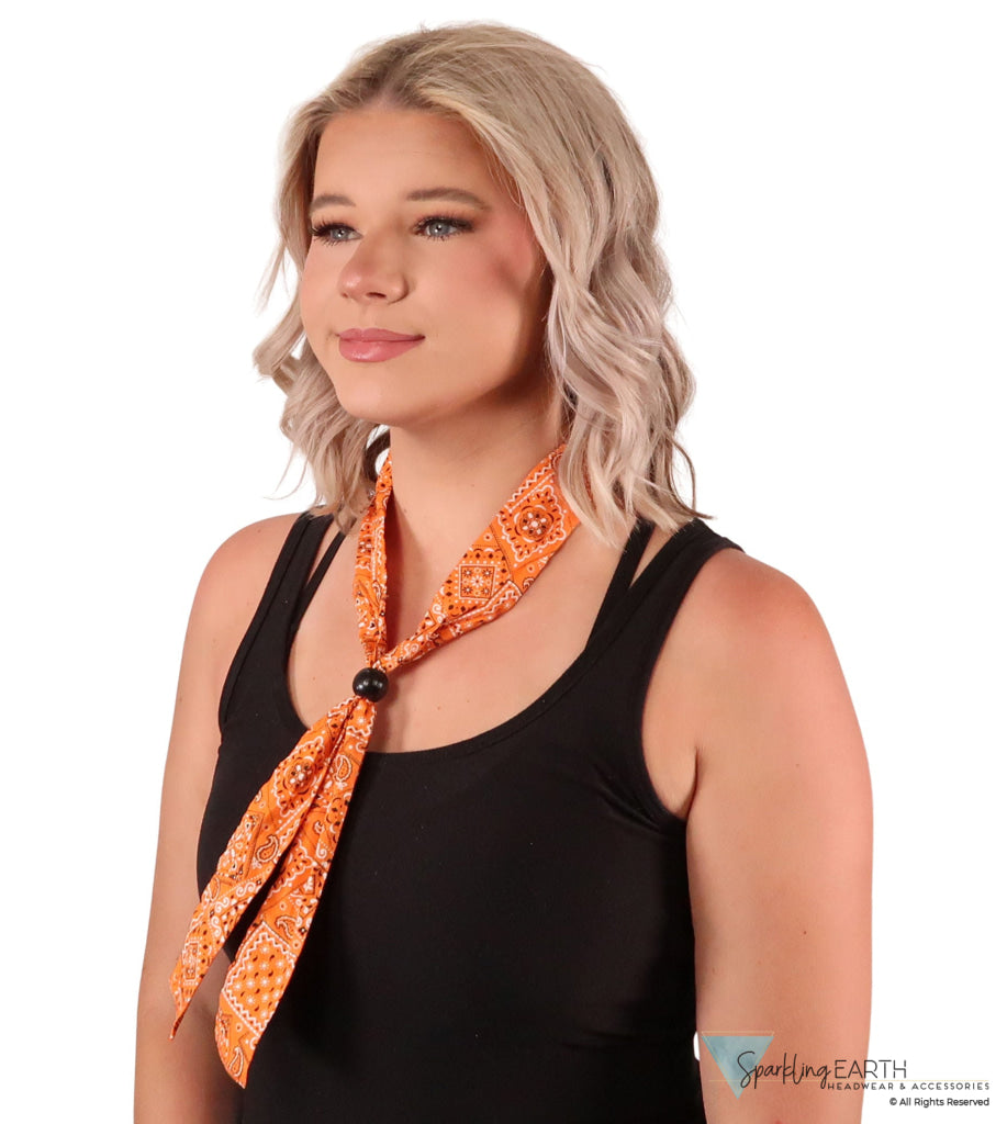 Reusable Cooling Neck Tie - Blazing Bandana Orange NECK COOLING TIES