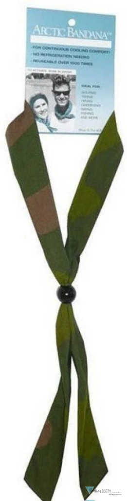Reusable Cooling Neck Tie - Woodland Camouflage #2 NECK COOLING TIES