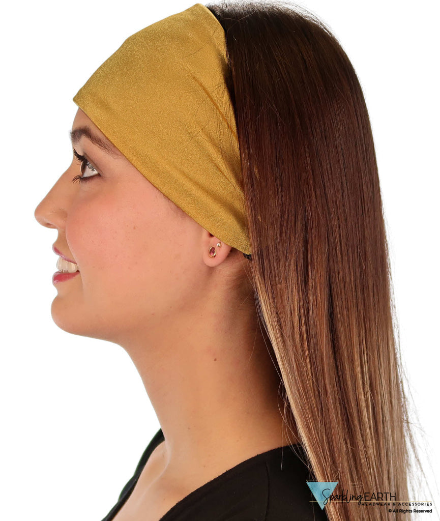 Reversible Stretch Headband – Stylish Comfortable & USA-Made - Caramel Stretch Headbands