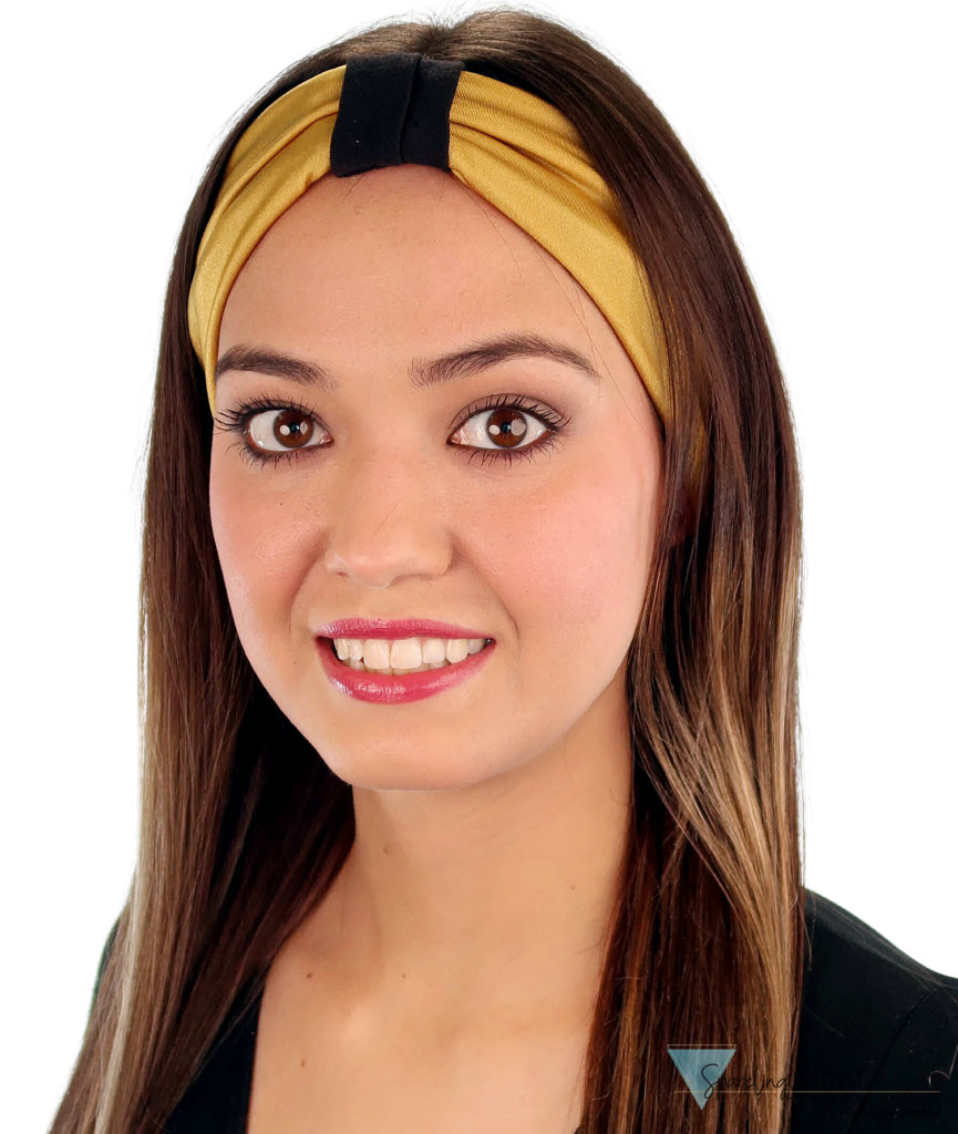 Reversible Stretch Headband – Stylish Comfortable &amp; USA-Made - Caramel Stretch Headbands