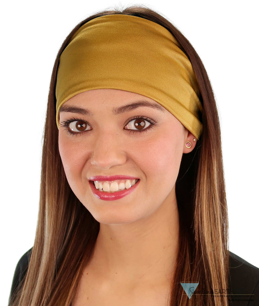 Reversible Stretch Headband – Stylish Comfortable &amp; USA-Made - Caramel Stretch Headbands