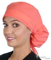 Sparkling EARTH Big Hair Ponytail Classic Surgical Style Scrub Working Cap Made in The USA! Big Hair Surgical Scrub Caps