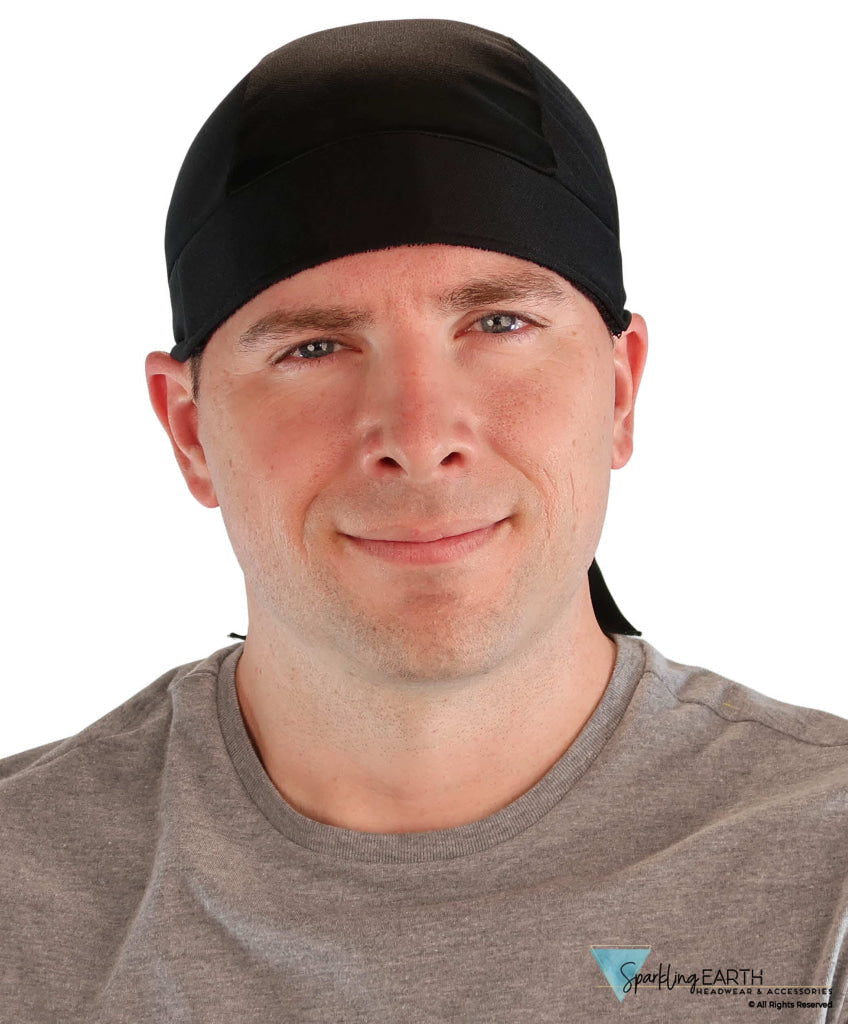 Stay Dry and Comfortable with Our Black Moisture Wicking Skull Cap - Black Wicking Fabric Classic Skull Caps