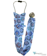 Stethoscope Cover - Abstract Mums on Blue - Stethoscope Covers - Sparkling EARTH