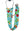 Stethoscope cover with colorful Christmas bulb pattern on a blue background main image